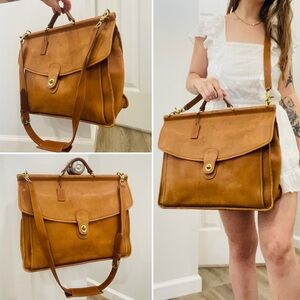 COACH✨Vintage 97 British Tan Beekman Briefcase Satchel